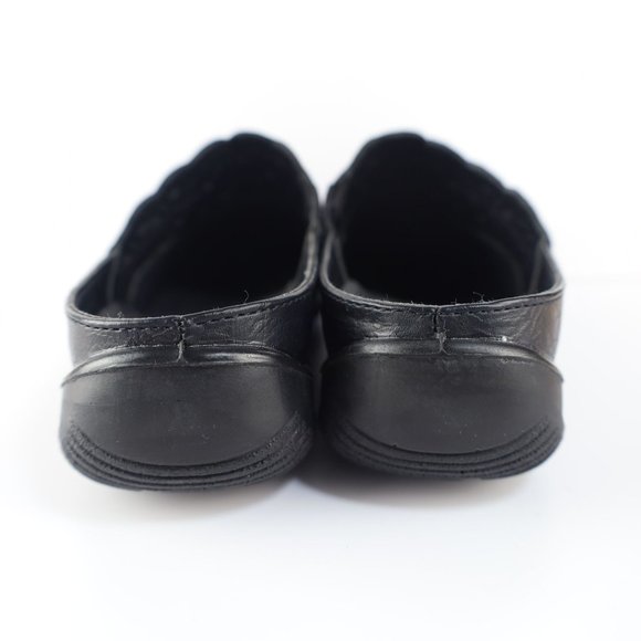 Easy Street Perforated Women Mules Black 10M- 0147 - Picture 9 of 15